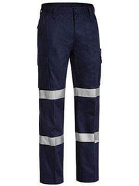 Bisley Workwear 3m Double Taped Cotton Drill Pant BPC6003T Work Wear Bisley Workwear NAVY (BPCT) 77R 