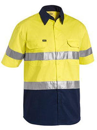 Bisley Workwear 3m Taped Cool Lightweight Hi Vis Shirt Short Sleeve BS1896 Work Wear Bisley Workwear   