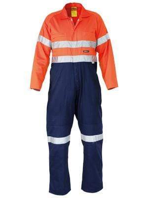 Bisley Workwear 3m Taped Hi Vis Coverall Lightweight BC6719TW Work Wear Bisley Workwear Orange/Navy 77R 