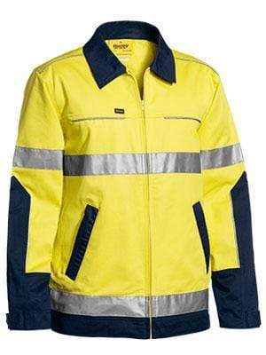 Bisley Workwear 3m Taped Hi Vis Drill Jacket With Liquid Repellent Finish BJ6917T Work Wear Bisley Workwear   