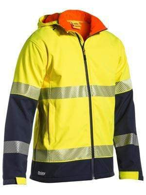Bisley Workwear Taped Hi Vis Ripstop Fleece Jacket (Shower Proof) BJ6934T Work Wear Bisley Workwear   