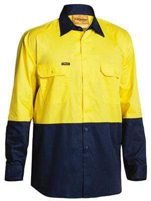 Bisley Workwear Cool Lightweight Hi Vis Drill Shirt Long Sleeve BS6895 Work Wear Bisley Workwear   