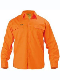Bisley Workwear Long Sleeve Hi Vis Drill Shirt BS6339 Work Wear Bisley Workwear   
