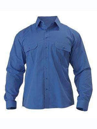 Bisley Workwear Metro Long Sleeve Shirt BS6031 Work Wear Bisley Workwear BLUE (BBYD) S 