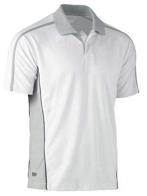 Bisley Workwear Painters Contrast Short Sleeve Polo Shirt BK1423 Work Wear Bisley Workwear WHITE (BWHT) S 