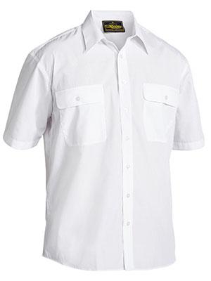Bisley Workwear Permanent Press Shirt Short Sleeve BS1526 Work Wear Bisley Workwear   