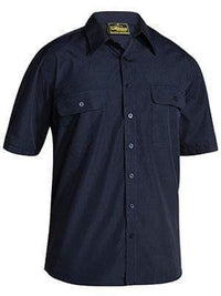 Bisley Workwear Permanent Press Shirt Short Sleeve BS1526 Work Wear Bisley Workwear MIDNIGHT (BDKN) S 