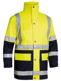 Bisley Workwear Taped Hi Vis 5 In 1 Rain Jacket BK6975 Work Wear Bisley Workwear   