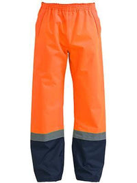 Bisley Workwear Taped Hi Vis Rain Shell Pant BP6965T Work Wear Bisley Workwear   
