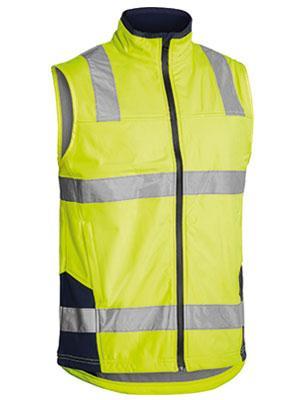 Bisley Workwear Taped Hi Vis Soft Shell Vest BV0348T Work Wear Bisley Workwear   