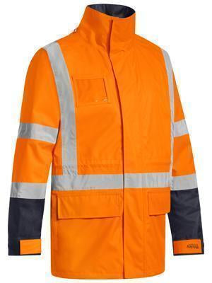 Bisley Workwear Taped Ttmc-w 5 In 1 Rain Jacket (Waterproof) BJ6377HT Work Wear Bisley Workwear ORANGE (BVEO) S 