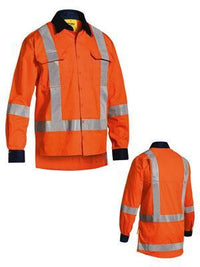 Bisley Workwear Taped Ttmc-w Hi Vis Drill Shirt BS6248T Work Wear Bisley Workwear   