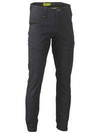 Bisley Stretched Cotton Drill Cuffed Pants BPC6028 Work Wear Bisley Workwear Black 77 R 
