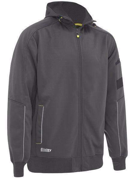 Bisley Zip-front Work Fleece Hoodie BK6925 Worl Wear Bisley Workwear Charcoal XS 