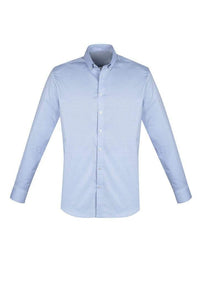 Biz Collection Camden Mens L/S Shirt S016ML Corporate Wear Biz Care Blue XS 