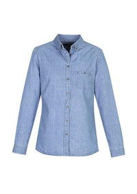 Biz Collection Indie Ladies L/S Shirt S017LL Corporate Wear Biz Care Blue 6 