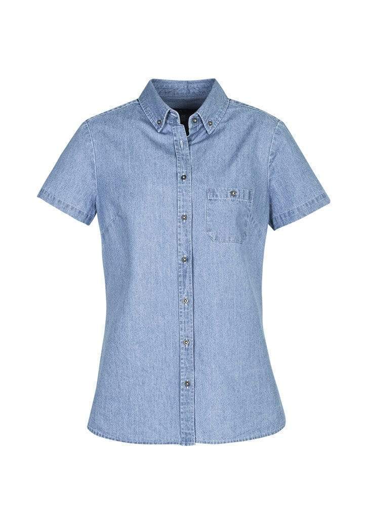 Biz Collection Indie Ladies S/S Shirt S017LS Corporate Wear Biz Care Blue 6 