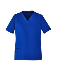 Biz Care Womens Avery Easy Fit V-Neck Medical Scrub Top CST941LS Health & Beauty Biz Care Electric Blue S 