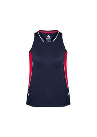 Biz Collection Casual Wear Navy/Red/Silver / 6 Biz Collection Women’s Renegade Singlet SG702L