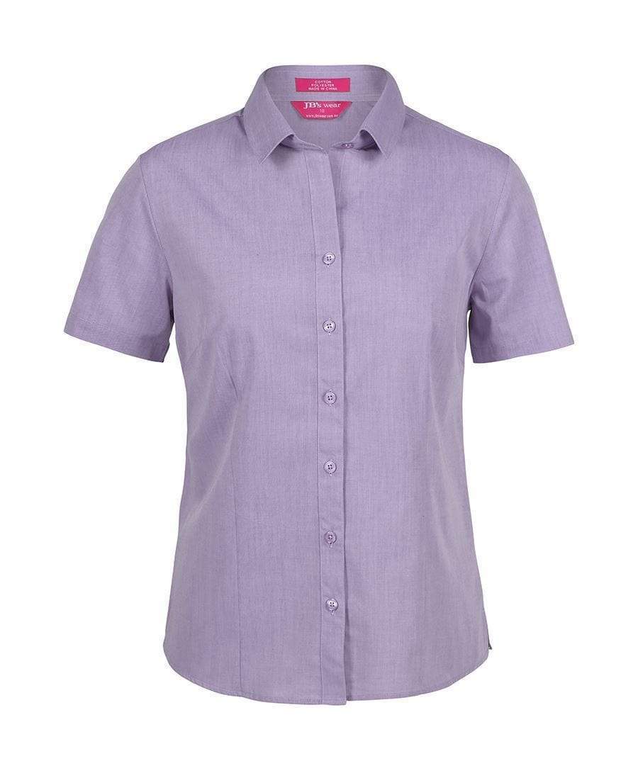 Biz Collection Corporate Wear Lilac / 6 Biz Collection Classic Short Sleeve Fine Chambray Shirt 4FC1S