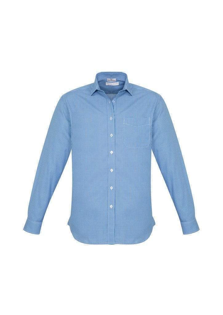 Biz Collection Corporate Wear French Blue / S Biz Collection Men’s Ellison Long Sleeve Shirt S716ml