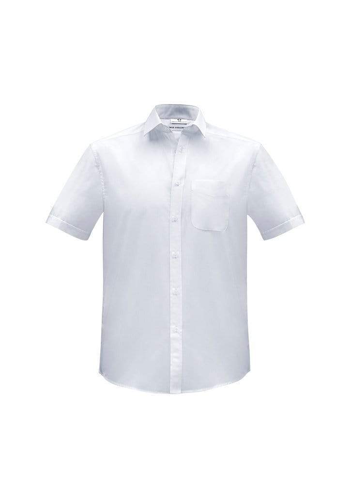 Biz Collection Corporate Wear White / XS Biz Collection Men’s Euro Short Sleeve Shirt S812MS