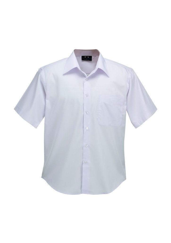 Biz Collection Corporate Wear White / S Biz Collection Men’s Plain Oasis Short Sleeve Shirt Sh3603