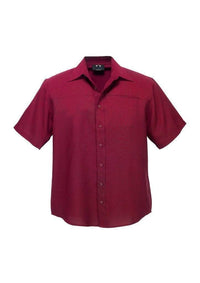 Biz Collection Corporate Wear Cherry / S Biz Collection Men’s Plain Oasis Short Sleeve Shirt Sh3603
