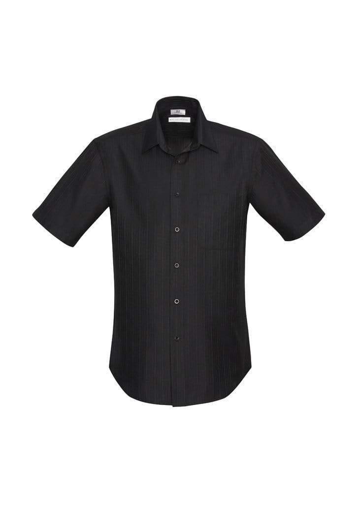 Biz Collection Corporate Wear Black / S Biz Collection Men’s Preston Short Sleeve Shirt S312ms