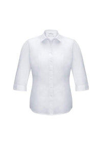 Biz Collection Corporate Wear White / 6 Biz Collection Women’s Euro 3/4 Sleeve Shirt S812LT