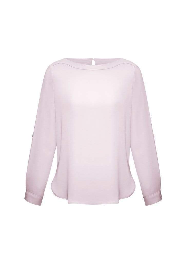 Biz Collection Corporate Wear Blush Pink / 6 Biz Collection Women’s Madison Boatneck Blouse S828ll