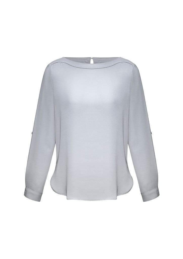Biz Collection Corporate Wear Silver Mist / 6 Biz Collection Women’s Madison Boatneck Blouse S828ll