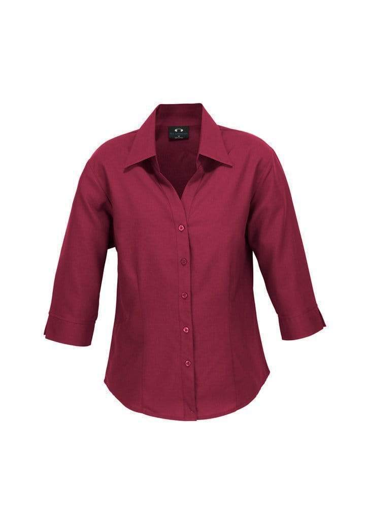 Biz Collection Corporate Wear Cherry / 6 Biz Collection Women’s Plain Oasis 3/4 Sleeve Shirt Lb3600