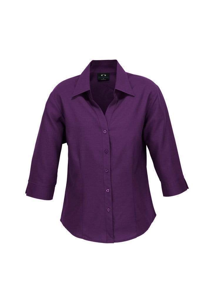 Biz Collection Corporate Wear Grape / 6 Biz Collection Women’s Plain Oasis 3/4 Sleeve Shirt Lb3600