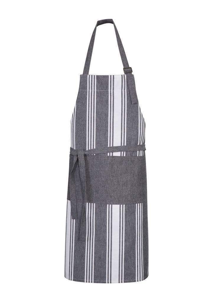 Biz Collection Chef Unisex Salt Bib Apron BA75 Hospitality & Chefwear Biz Collection Charcoal/White  