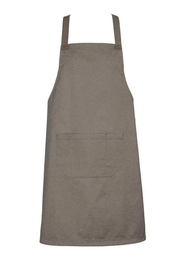 Biz Collection Textured Fabric Urban Bib Apron BA55 Hospitality & Chefwear Biz Collection Natural  