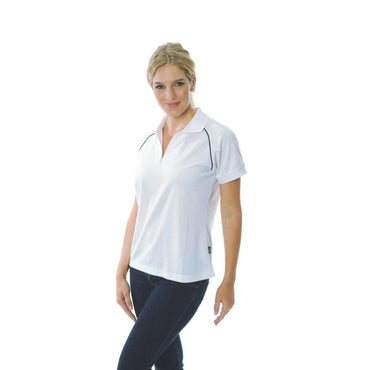 Dnc Workwear Women’s Cool-breathe Rome Polo - 5268 Casual Wear DNC Workwear White/Navy 24 