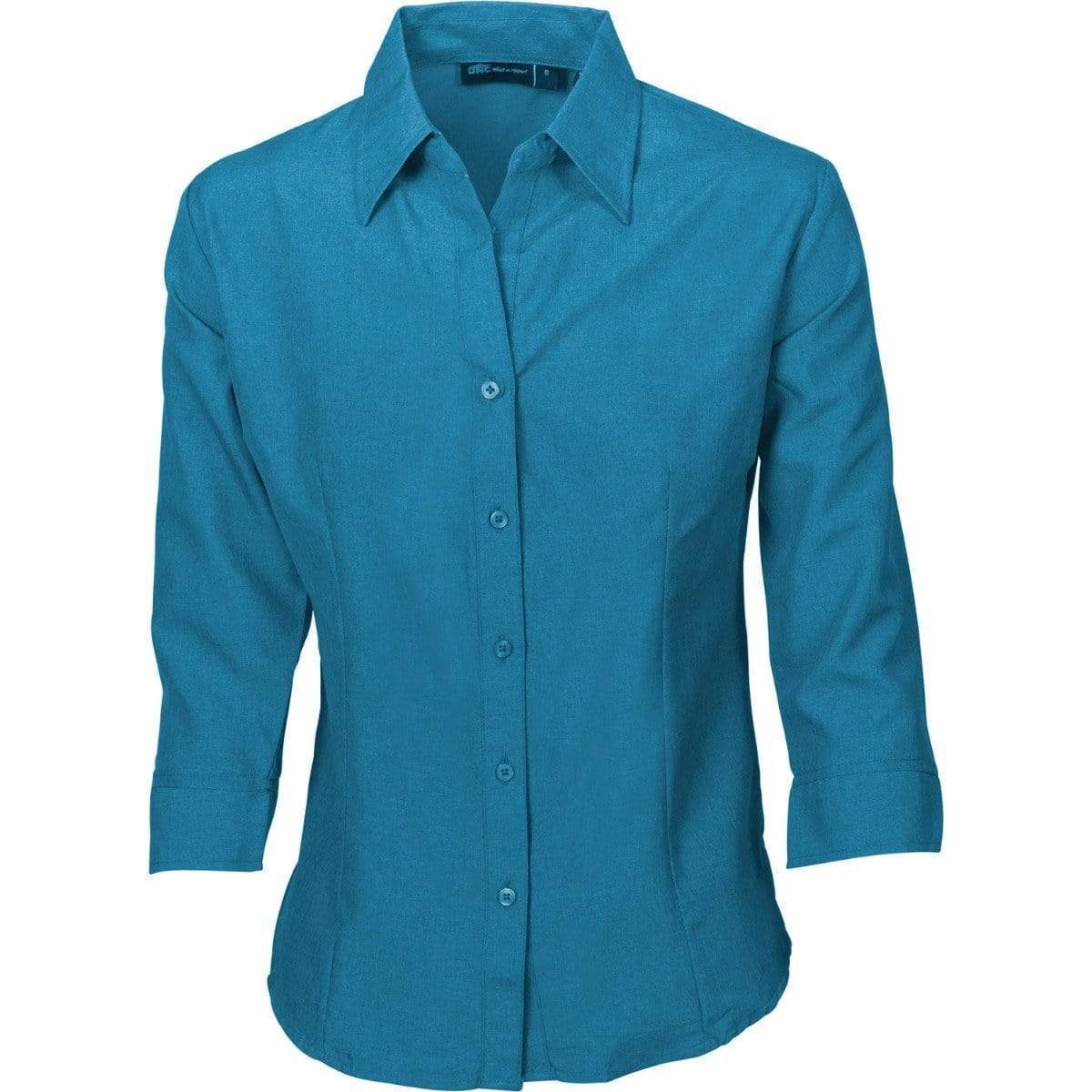 Dnc Workwear Ladies Cool-breathe 3/4 Sleeve Shirt - 4238 Corporate Wear DNC Workwear Teal 6 