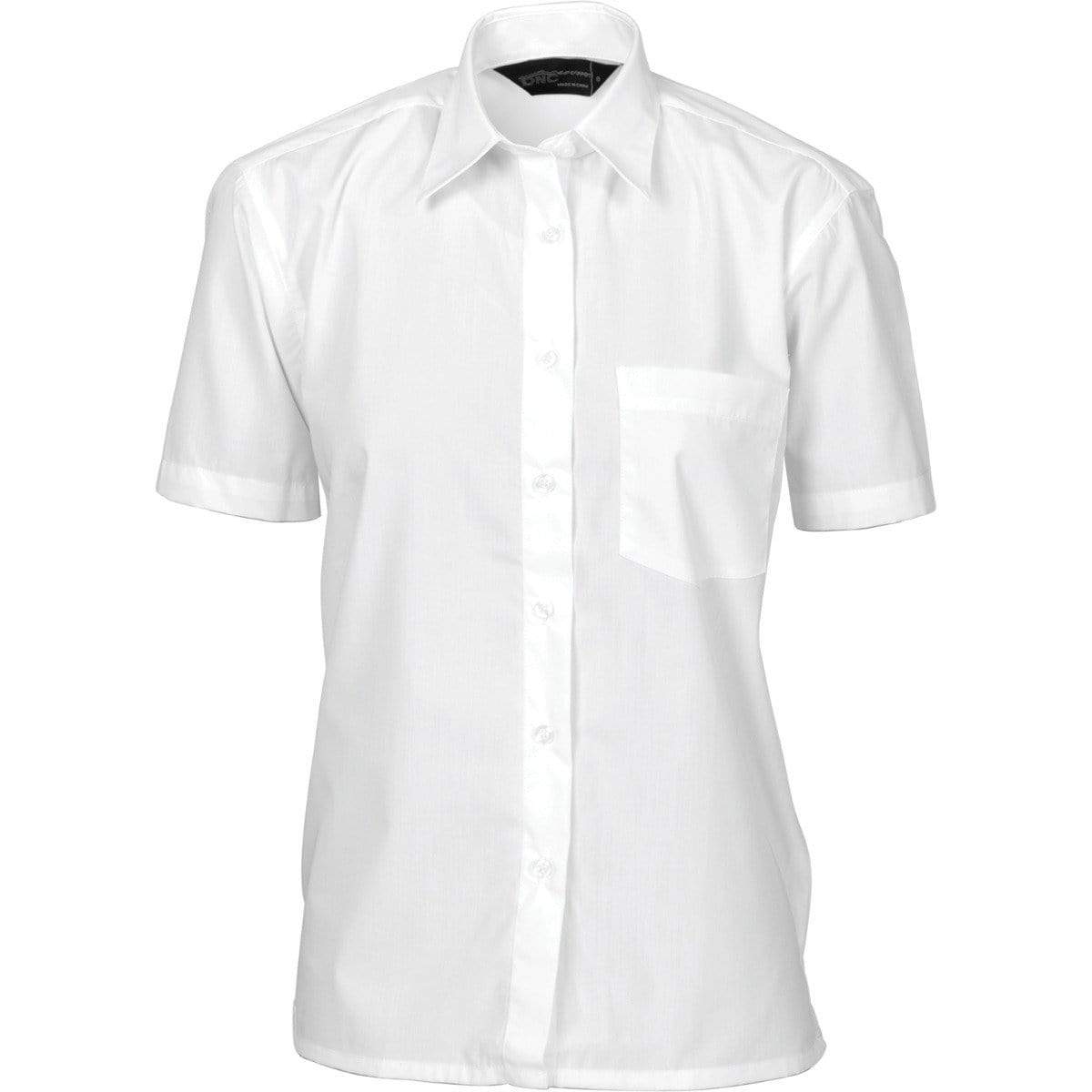 Dnc Workwear Ladies Polyester Cotton Short Sleeve Poplin Shirt - 4201 Corporate Wear DNC Workwear White 6 