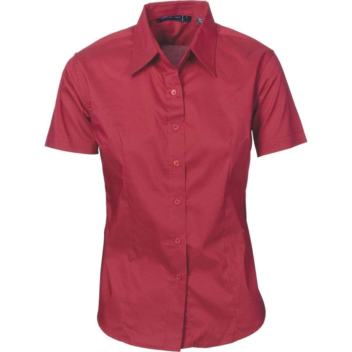 Dnc Workwear Ladies Premier Stretch Poplin Short Sleeve Business Shirt - 4231 Corporate Wear DNC Workwear Cherry 6 