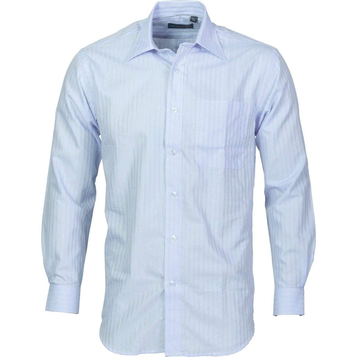 Dnc Workwear Men’s Tonal Stripe Long Sleeve Shirt - 4156 Corporate Wear DNC Workwear Light Blue 37 