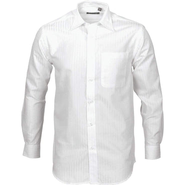 Dnc Workwear Men’s Tonal Stripe Long Sleeve Shirt - 4156 Corporate Wear DNC Workwear White 37 