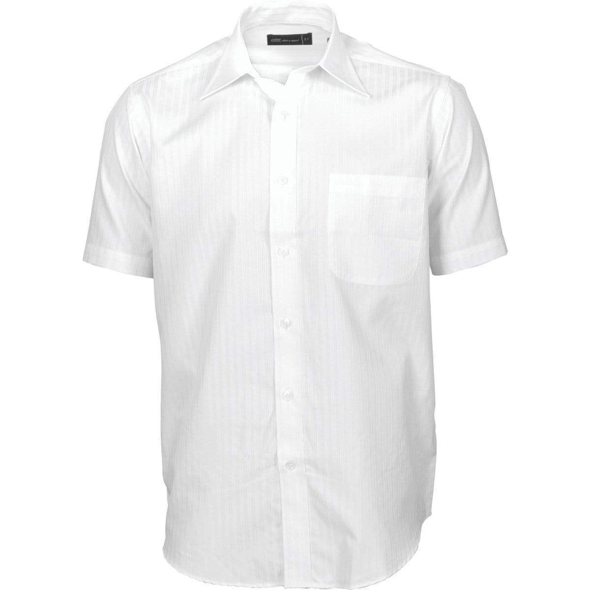 Dnc Workwear Men’s Tonal Stripe Short Sleeve Shirt - 4155 Corporate Wear DNC Workwear White 37 
