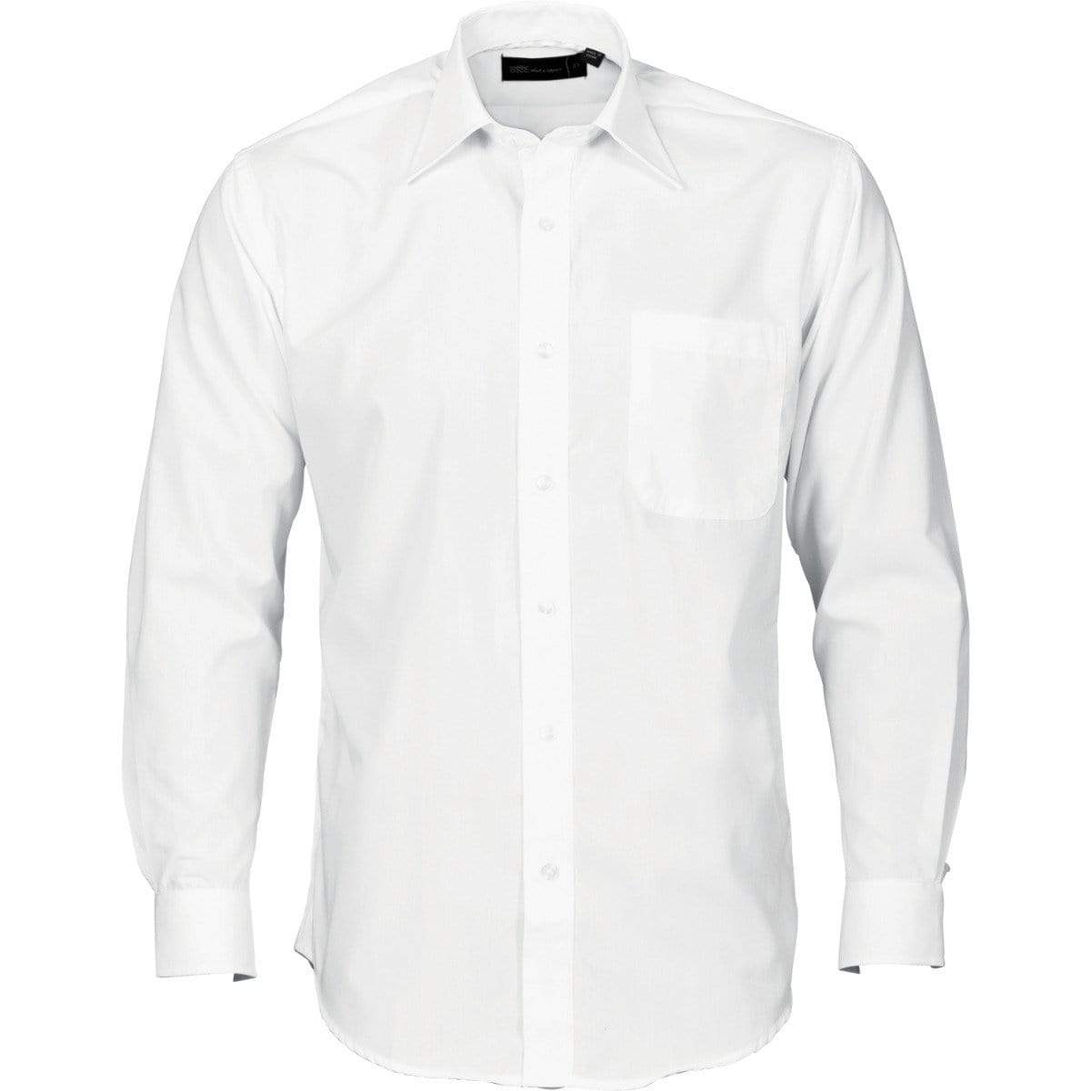Dnc Workwear Polyester Cotton Long Sleeve Business Shirt - 4132 Corporate Wear DNC Workwear White 5XL 