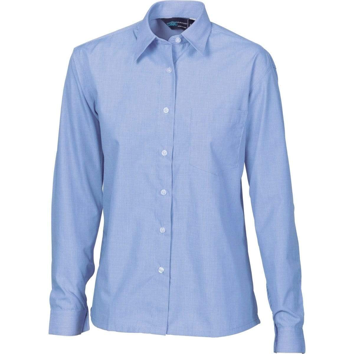 Dnc Workwear Polyester Cotton Long Sleeve Business Shirt - 4212 Corporate Wear DNC Workwear Blue Chambray 6 
