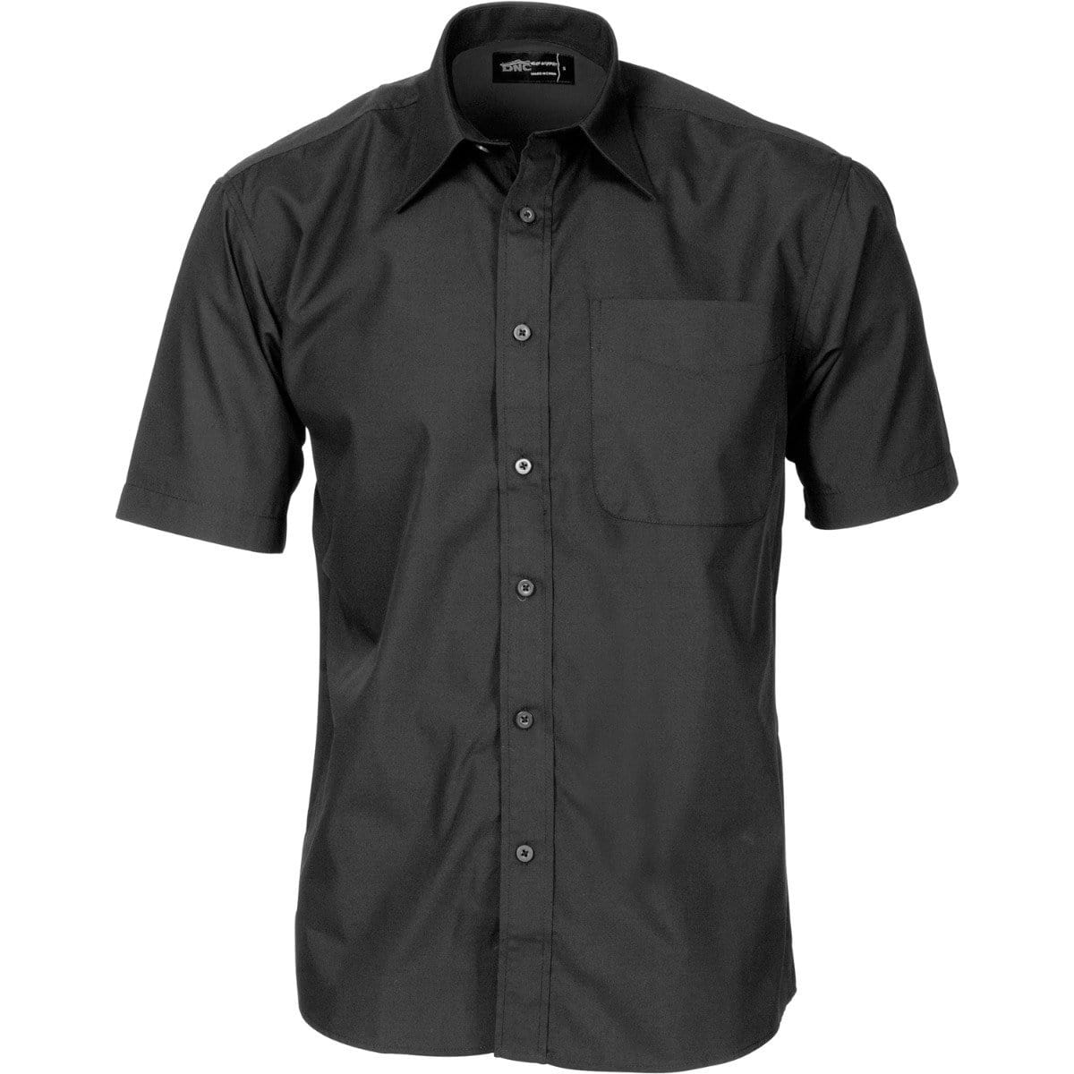Dnc Workwear Polyester Cotton Short Sleeve Business Shirt - 4131 Corporate Wear DNC Workwear Black S 