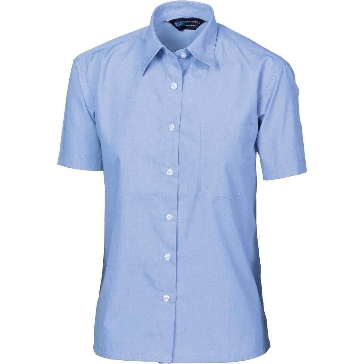 DNC WORKWEAR Polyester Cotton Short Sleeve Business Shirt 4211 Corporate Wear DNC Workwear Blue Chambray 6 