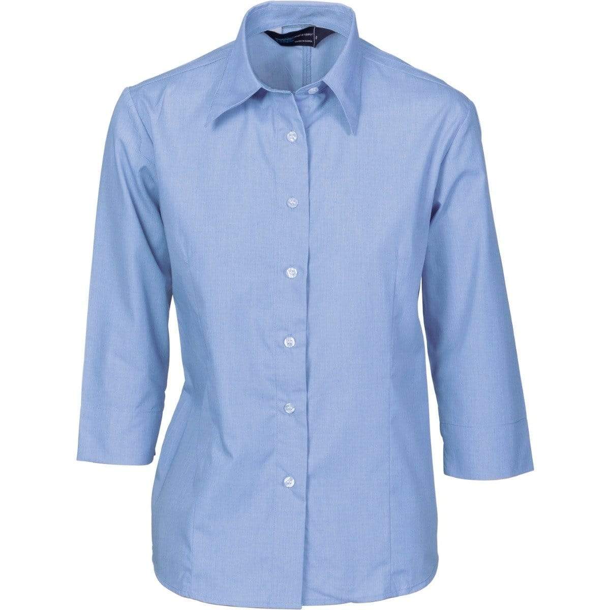 Dnc Workwear Regular Collar 3/4 Sleeve Blouse - 4213 Corporate Wear DNC Workwear Blue Chambray 6 