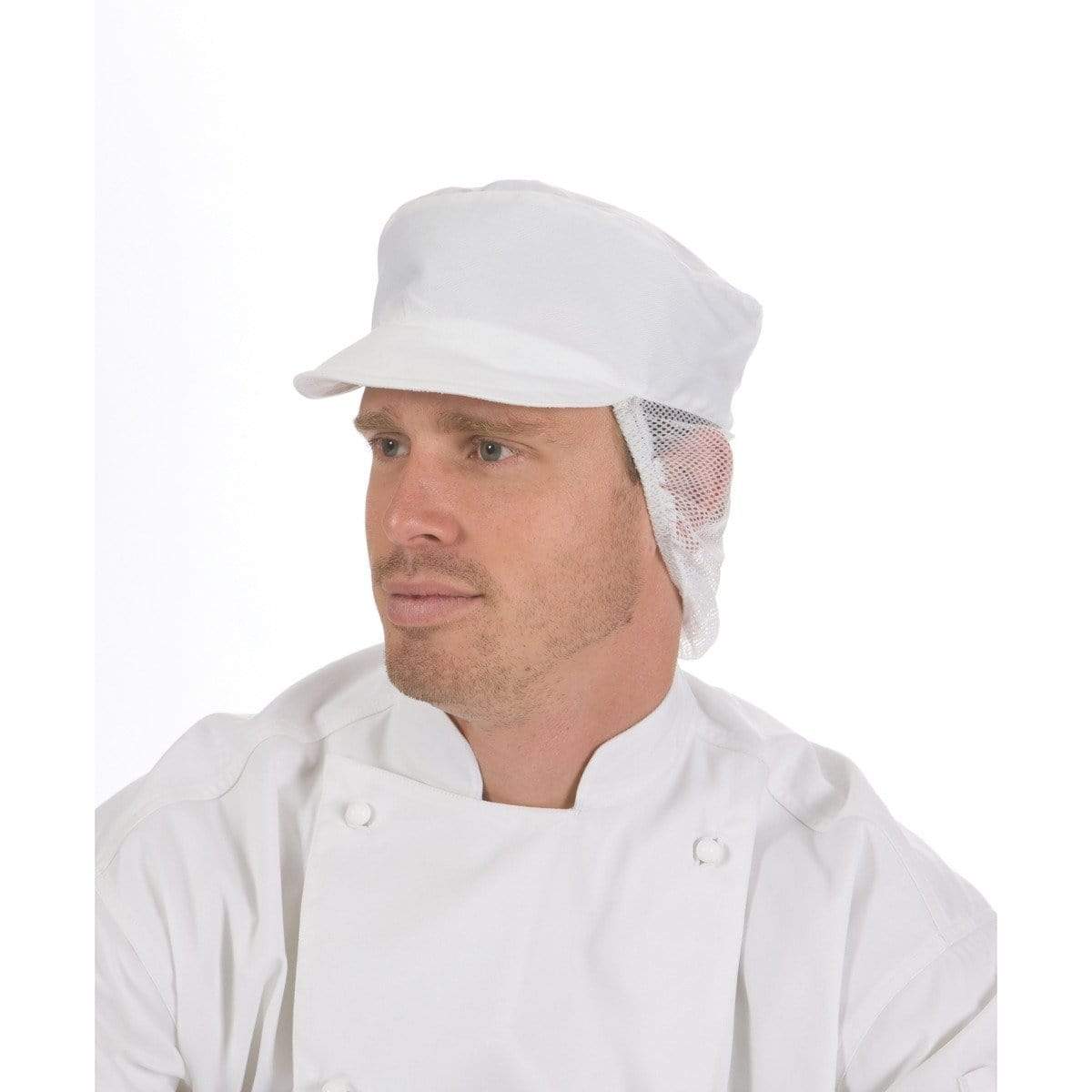 Dnc Workwear Cap With Net Back - 1621 Hospitality & Chefwear DNC Workwear White One Size 