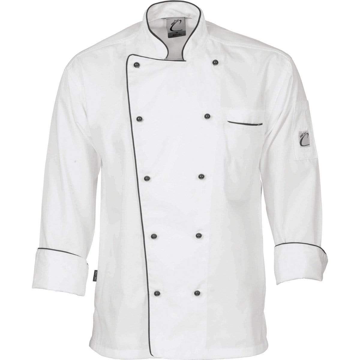 Dnc Workwear Classic Long Sleeve Chef Jacket - 1112 Hospitality & Chefwear DNC Workwear White XS 